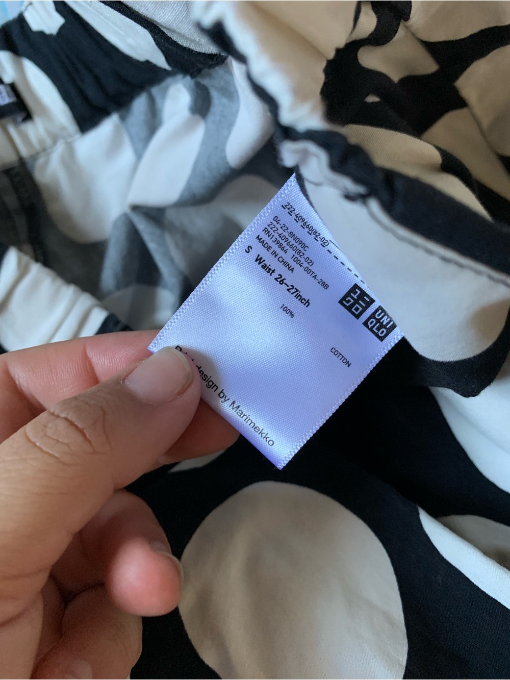 Marimekko Black and White Polka Dot Cropped pants and top Set - Picture 10 of 11